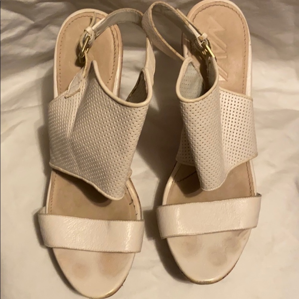 NAYA white cork open toed wedge - Picture 5 of 8